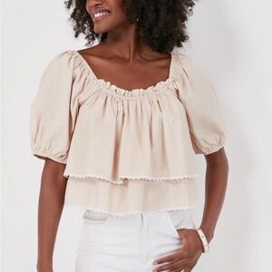Chic Cream Layered Blouse